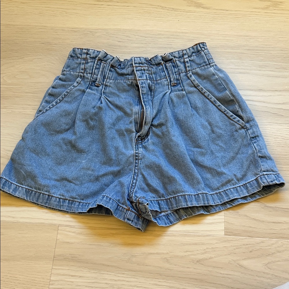 Classic Blue High Rise Denim Women's Shorts